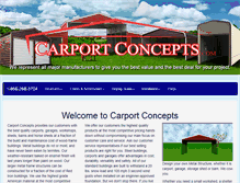Tablet Screenshot of carportconcepts.com